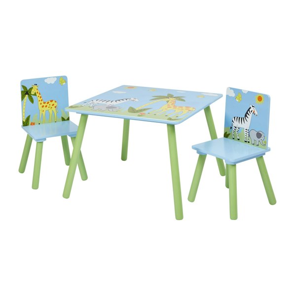 Liberty House Toys Kids Safari Table and Two Chairs Set