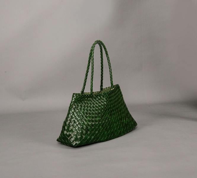 RIMINI Hand Woven Shoulder Bag 'Donna' - Green