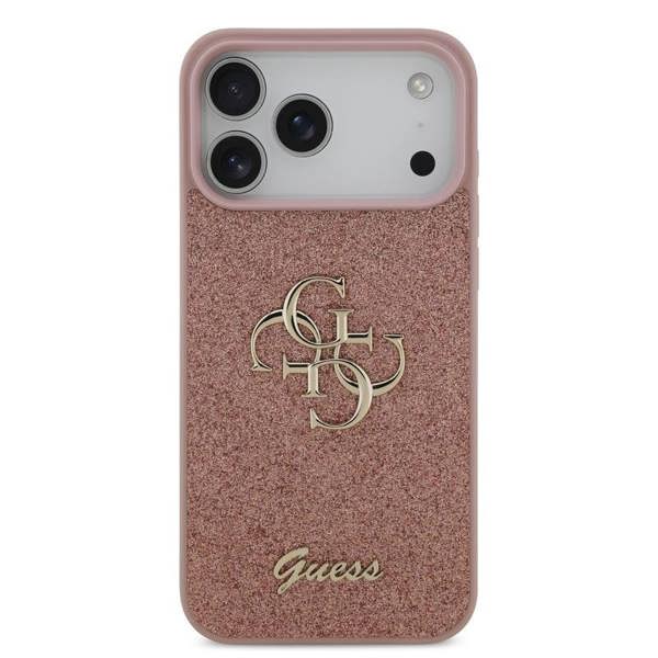 Guess PU Fixed Glitter Big 4G Metal Logo Case for iPhone 17 Pro Max 6.9" Pink - GUHCP17XHG4SGP