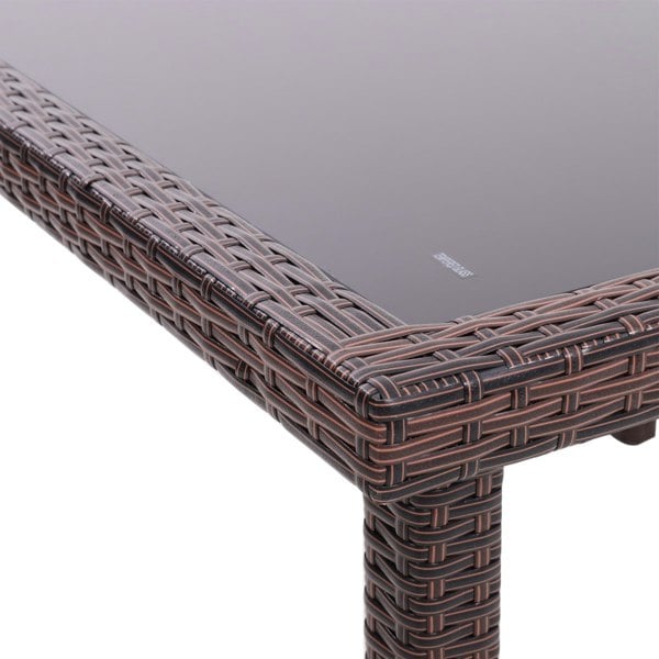 Garden Table Dining Patio Outdoor Table Black/Brown Garden Dining Table Living and Home