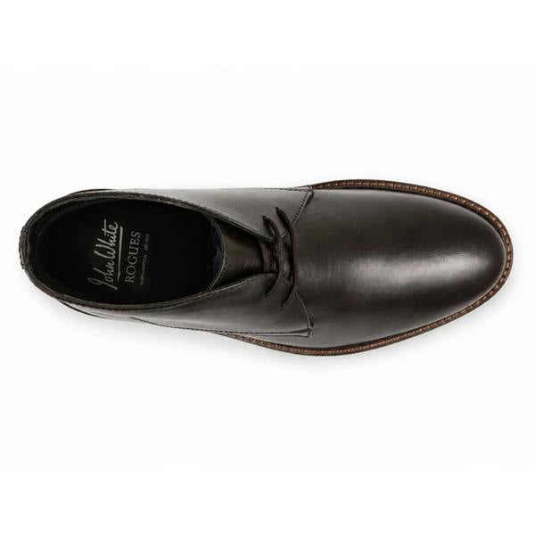 Dolcetto Oban - Men's Black Leather Lace-Up Chukka Ankle Boots