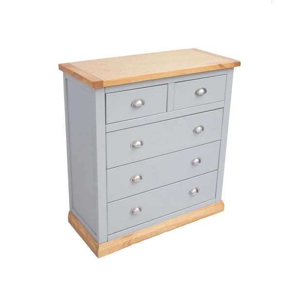 Cabinet Bits Bomporto 5 Drawer Chest of Drawers Chrome Cup Handle