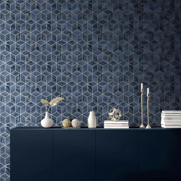 Elixir Cube Blue & Silver Wallpaper - Mv 23/2 image 3