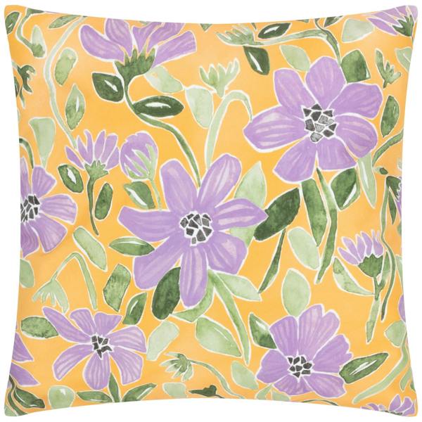 Wylder Flowers Outdoor Cushion Cover - Yellow/Lilac - 