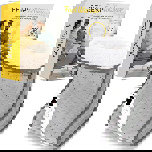 MONHOUSE Electric Foot Warmer - Soft and Breathable Heating Pad - Relaxing Heat Therapy