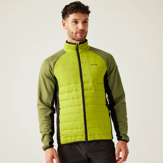 Regatta Mens Clumber IV Full Zip Hybrid Jacket - Grenoble Green/Nephrite Green