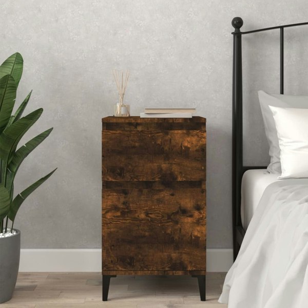 Berkfield Bedside Cabinet Smoked Oak 40x35x70 cm