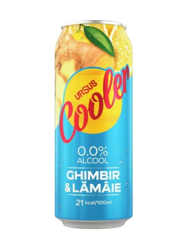Ursus Cooler Ginger & Lemon Lager Alcohol Free 4x500ml