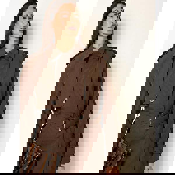 Blue Vanilla Short Trench Coat