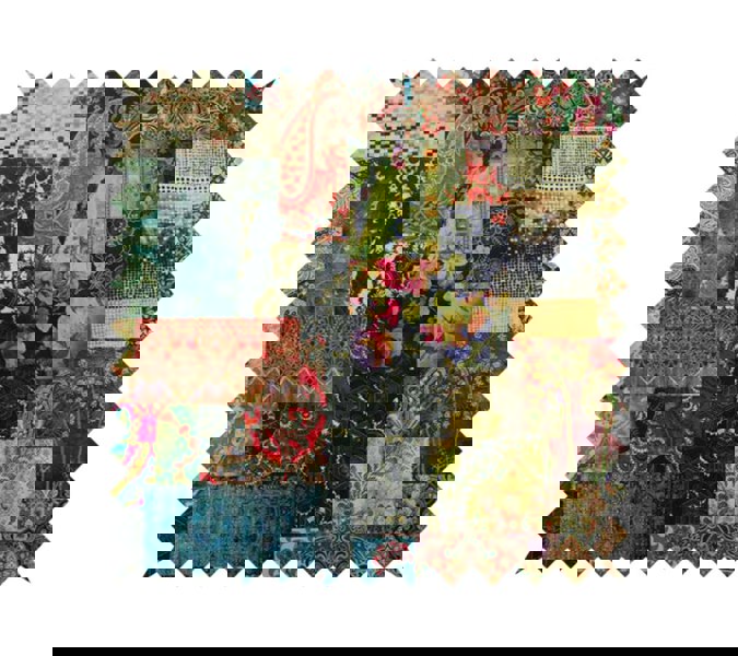 ISTOOLS Premium Handmade Damask Multicolour Storage Ottoman Bench – UK Storage Seat & Coffee Table