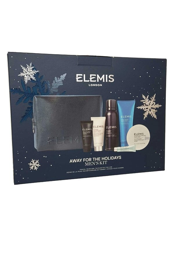 Elemis for Men Away for the Holidays Set-Face Wash 30ml Cream 15ml,ShaveGel 100ml,Eye Cream 4ml+ Elemis