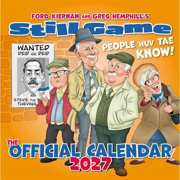 Still Game Calendar 2027, Wall Calendars, Month To View, Entertainment, Gift