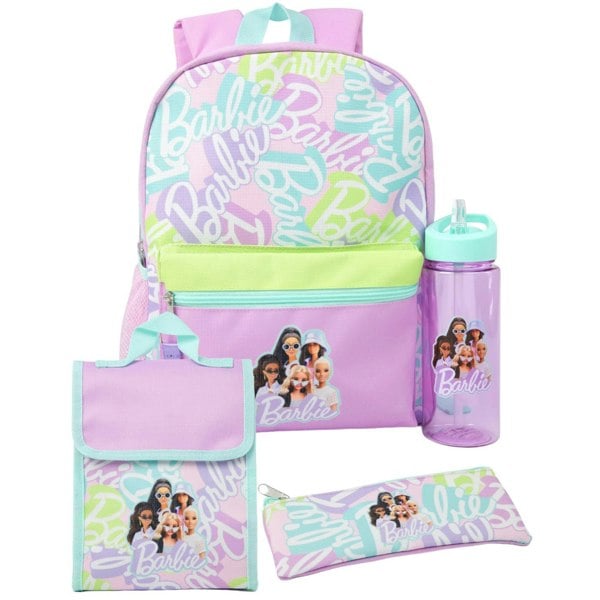 Barbie Backpack Set (Pack Of 4) - Purple