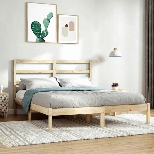 Berkfield Bed Frame Solid Wood 120x190 cm Small Double
