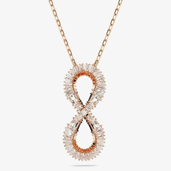 Swarovski Hyperbola Rose Gold Plated Inifinity Pendant Necklace 5677623