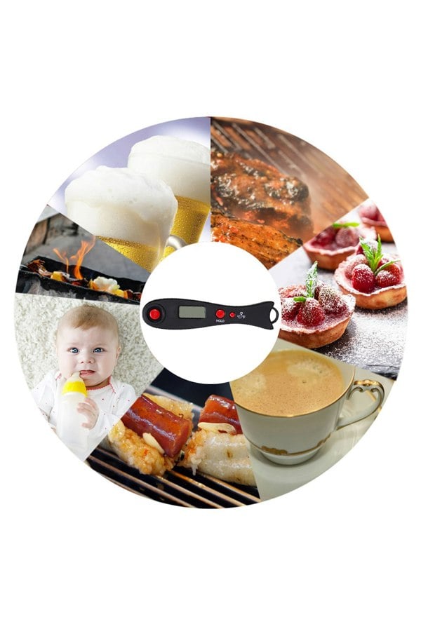 Living and Home Digital Meat Thermometer for Cooking with Probe and Backlight for Oil Deep Fry Smoker BBQ Grill