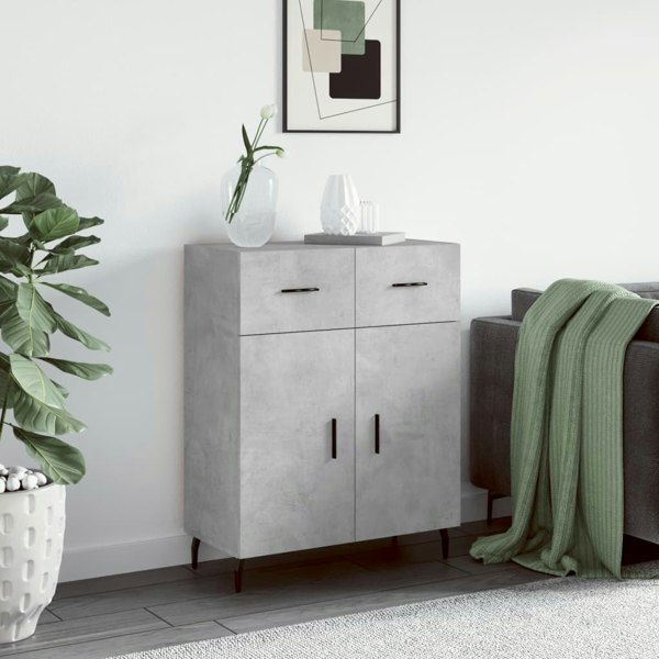 Berkfield Sideboard Concrete Grey 69.5x34x90 cm Engineered Wood