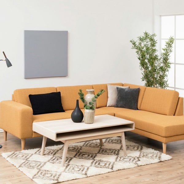 Furniture To Go Marte Coffee Table with Open Shelf in White Oak