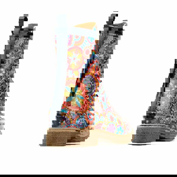 Embassy London Traveller - Signature - Women's higher shaft leather boot with laces and zip