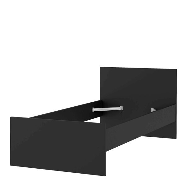 Wyld Haus Budapest 3ft Single Black Wooden Bed Frame