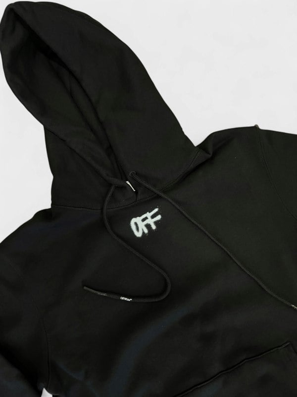 Off-White Zurich Slim Spray Hoodie Black White