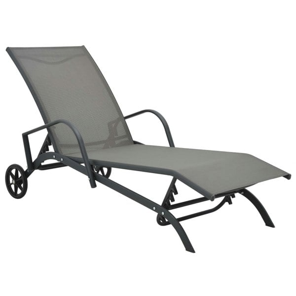 Berkfield Sun Lounger Steel and Textilene