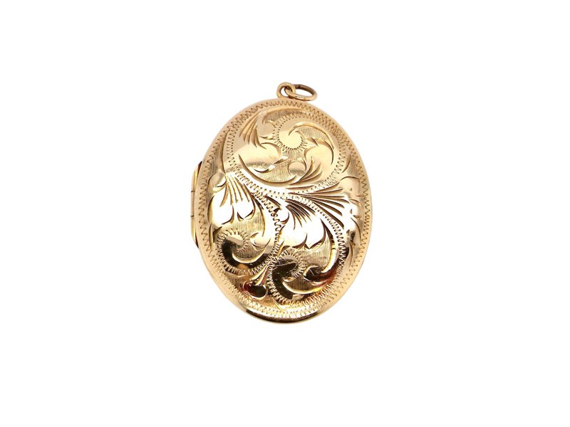 gold oval locket