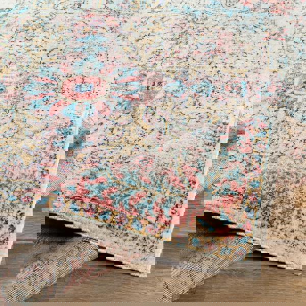 Livabliss Murat-Vintage Red Yellow Blue Traditional Boho Rug