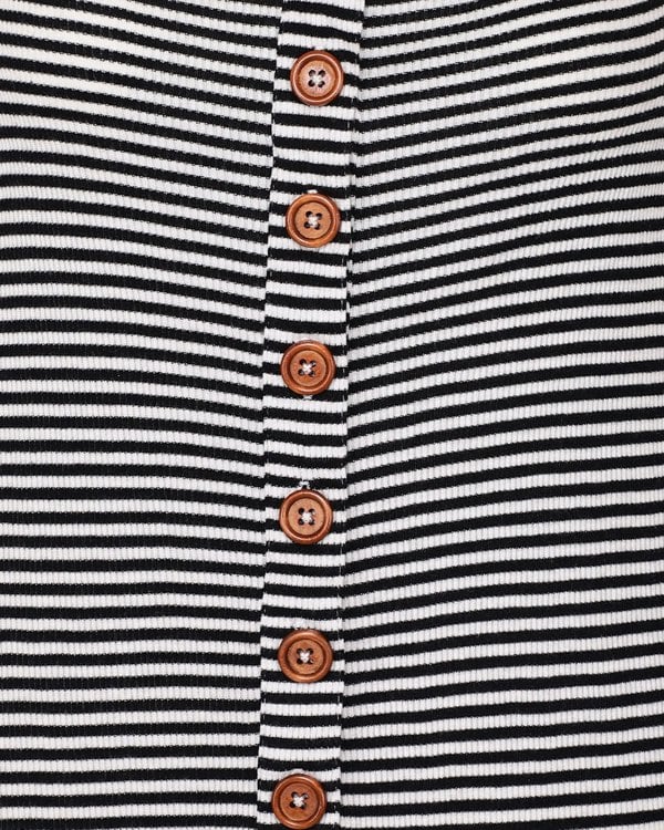 Erin Multicolour Horizontal Stripe Print Dungarees- image 3