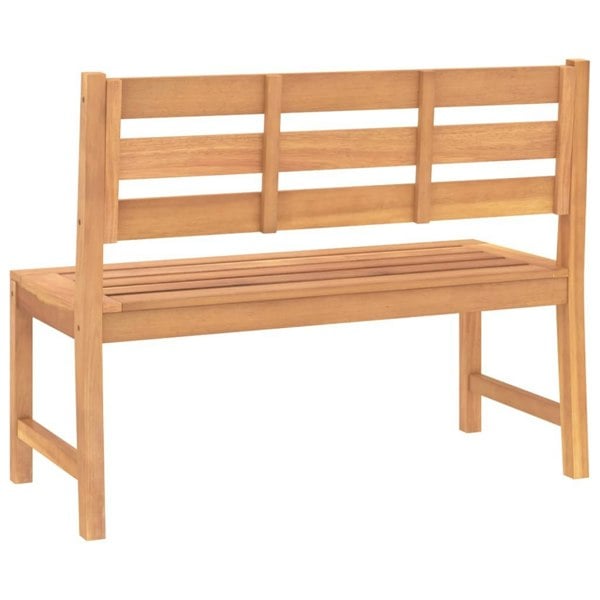 Berkfield Garden Bench 114 cm Solid Teak Wood