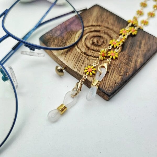 The Colourful Aura Floral Summer Reading EyeGlass Detachable Glass Chain Sun Flower Holder Lanyard
