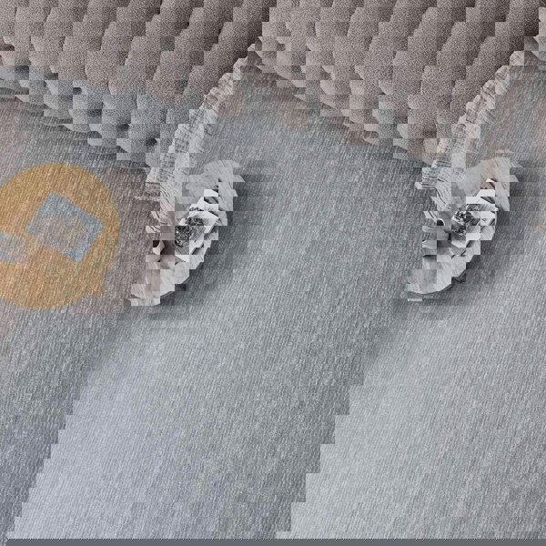 Carmel Grey-Cream Striped Rug | 6020