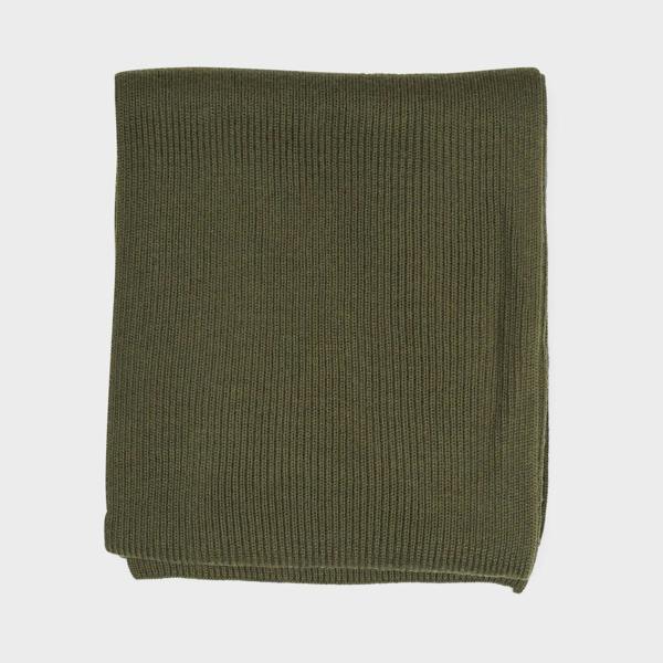 Ralph Lauren Signature Pony Wool Scarf Army Olive Heather
