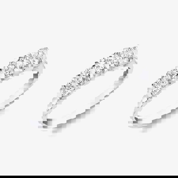 T. H. Baker 9ct White Gold 5-Stone Crystal Half-Eternity Ring 5.84.4911