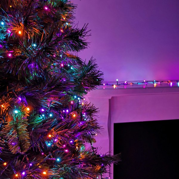 Samuel Alexander 1000 LED 25m Indoor Outdoor Christmas Multi Function Mains Operated String Lights with Timer in Rainbow