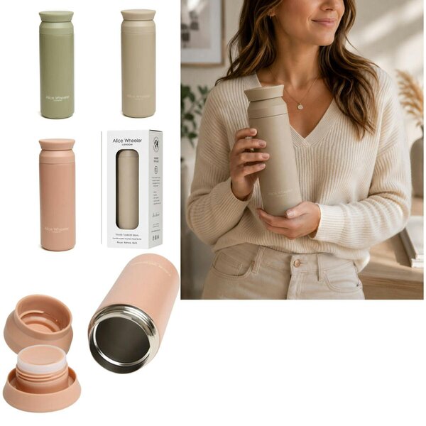 Alice Wheeler 500ml Insulated Stainless Steel Travel Tumbler