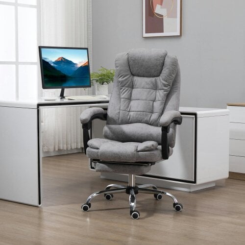 Vinsetto Ergonomic Heated 6 Points Vibration Massage Office Chair, Grey