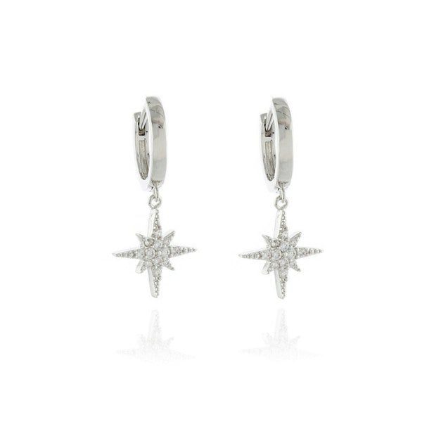 Cachet London North Star Silver Huggie Hoops