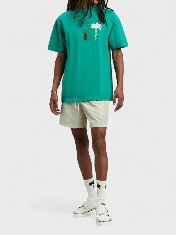 Palm Angels The Palm Tee Green White