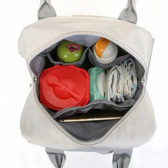 Anysort Black Mommy Diaper Bag With Changing Pad Maternity Backpack for Moms