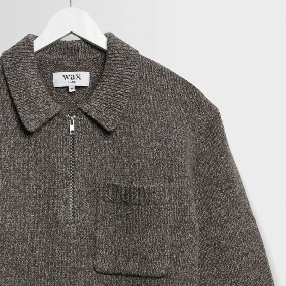 Wax London Alpha Twist Fleck Wool Polo | Rackhams