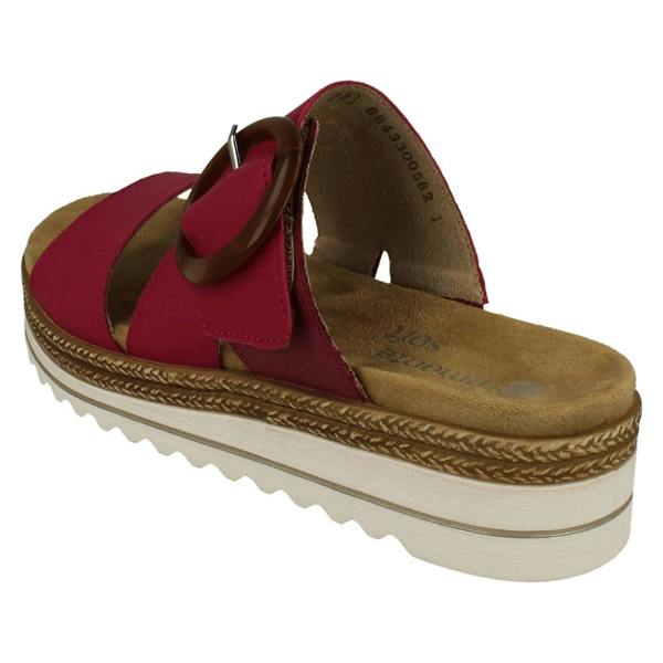 Remonte Ladies Remonte Wedge Sole Mule Sandals D0Q51
