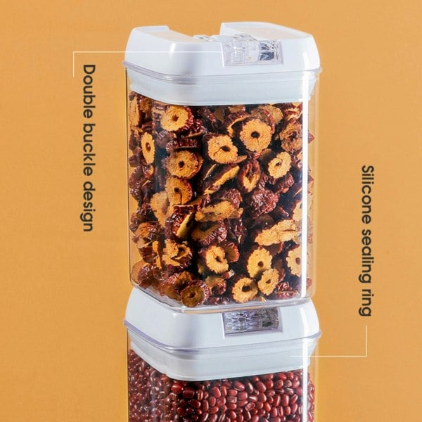 smartbies 7-Piece Stackable Airtight Food Storage Containers | BPA-Free Eco-Friendly Pantry Organiser Set | Multiple Sizes for Kitchen Organisation