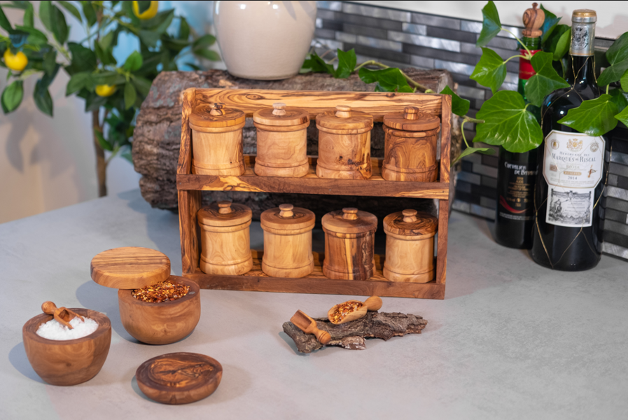 Verano Spanish Ceramics Olive Wood - Sets Of Spice Spoons