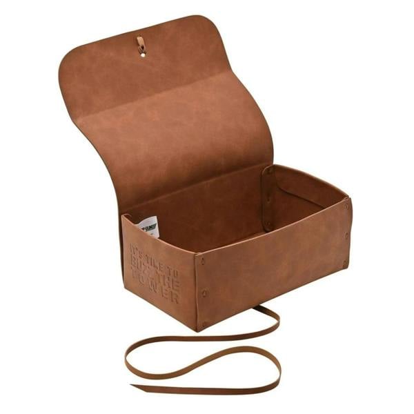 Widdop & Co Top Gun PU Leather Wash Bag Tan