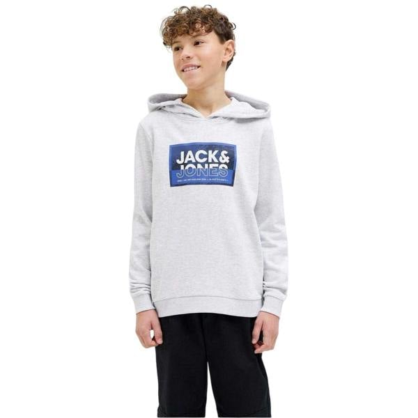 Jack And Jones Childrens/Kids Logan Regular Hoodie - White Melange - 