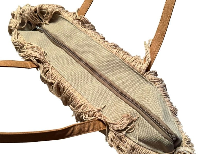 Solis Accessories Extra Large Ladies Fringe Tote Beach Day Bag