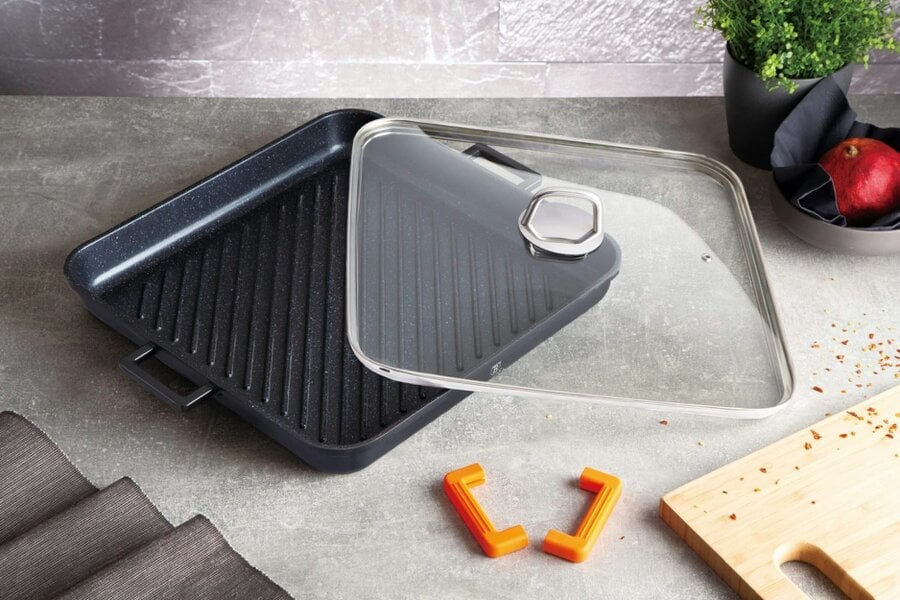 Berlinger Haus 34 cm Grill Pan with Lid - Premium Cookware