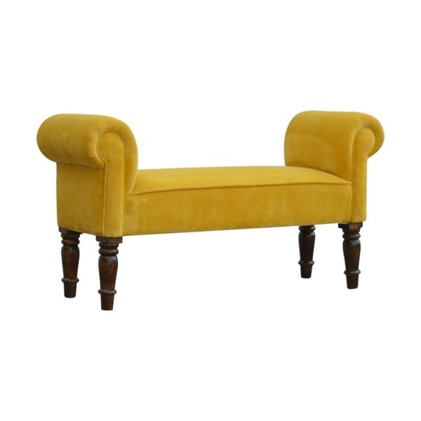 Artisan Furniture Mustard Velvet Bench