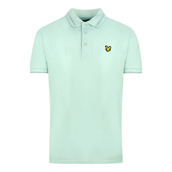 Lyle & Scott Acid Blue Branded Collar Polo Shirt